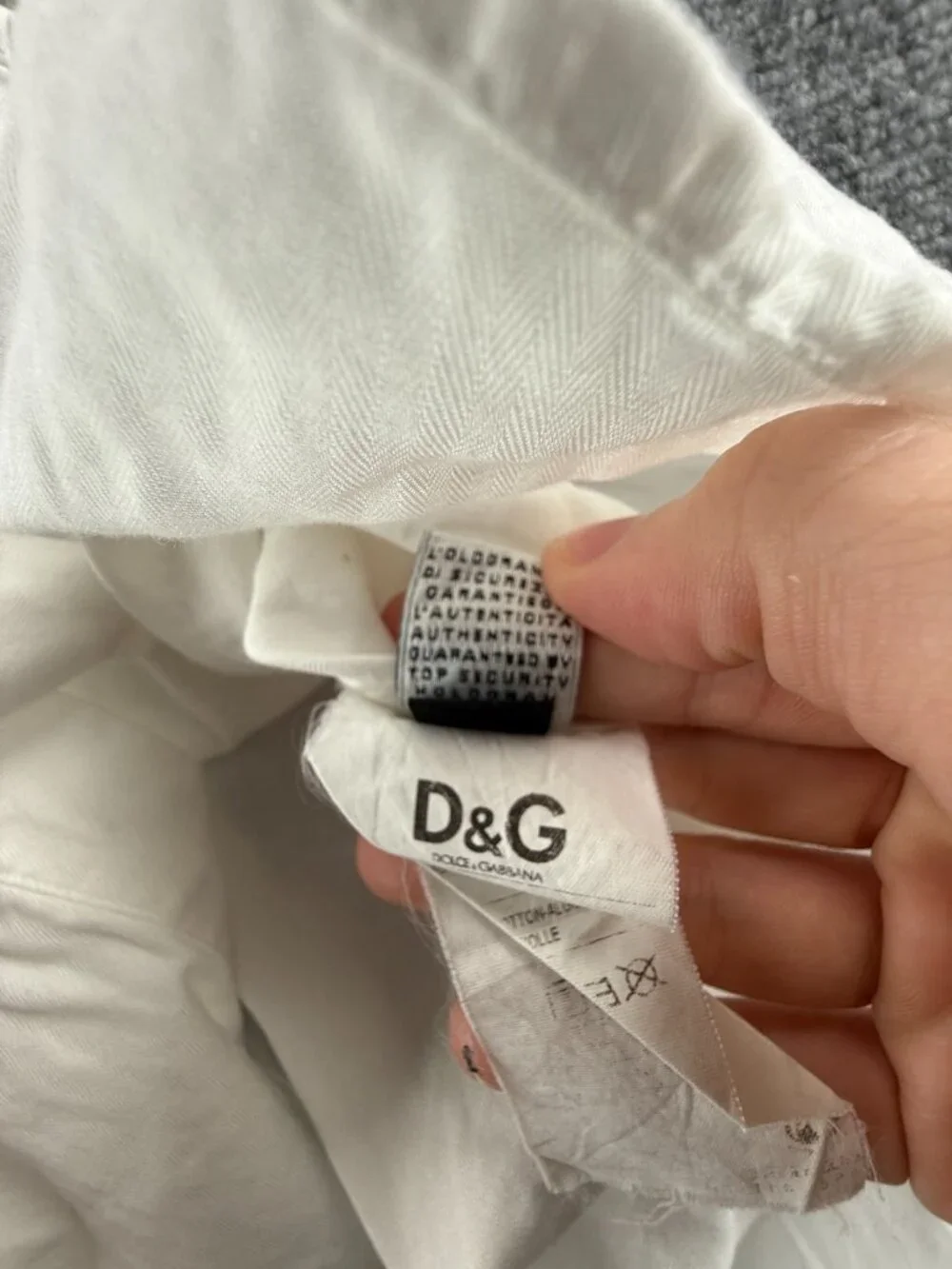 Dolce & Gabbana Button Up Shirt Medium White Long Sleeve Cotton Woven Designer